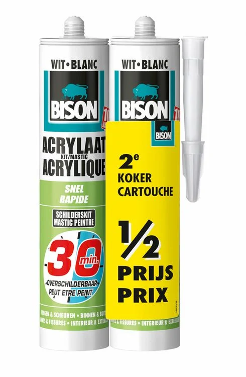 Bison acrylaatkit wit 310ml