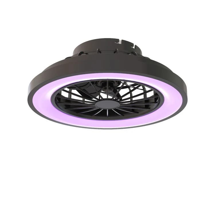 Calex plafondventilator met LED RGB zwart ⌀38,5cm