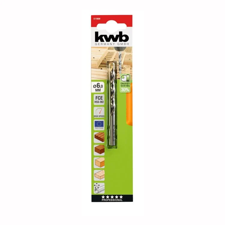 KWB HSS hardhoutboor ø6mm