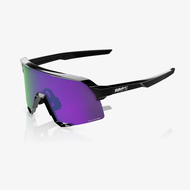 100% S3 / Polished Black HiPER Lavender Mirror Polarized Lens