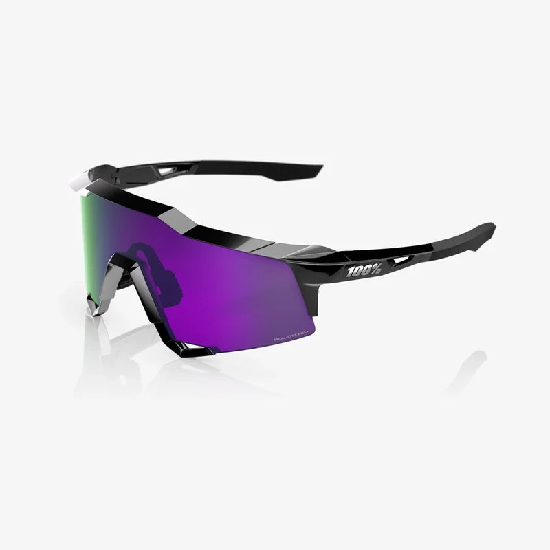 100% Speedcraft / Polished Black HiPER Lavender Mirror Polarized Lens