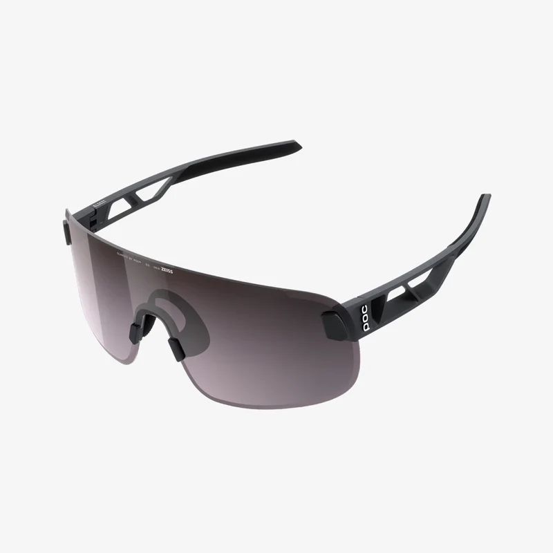 POC Elicit + Uranium Black / Clarity Road Sunny Silver Mirror & transparente Wechselscheibe