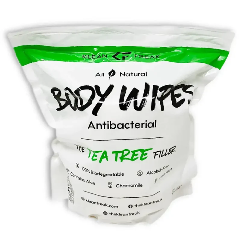 Klean Freak Body Wipes – The Filler with Tea Tree – Refresh & Clean on the Go