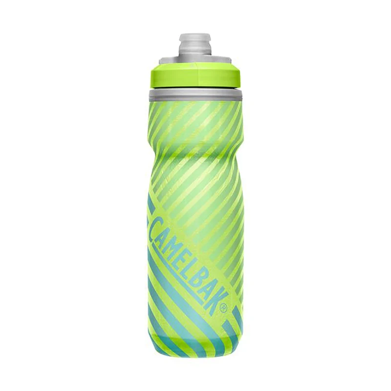 Camelbak Podium® Chill™ 21oz Insulated Bike Bottle – Lime/Blue Stripe | Outdoor Cycling Water Bottle