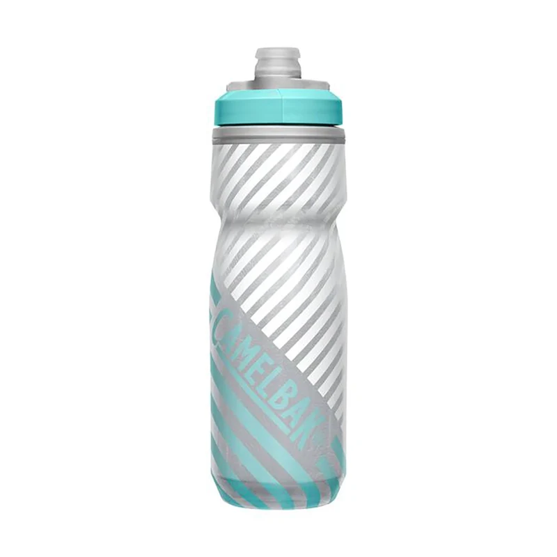 Camelbak Podium® Chill™ 21oz Insulated Bike Bottle – Grey/Teal Stripe| Outdoor Cycling Water Bottle