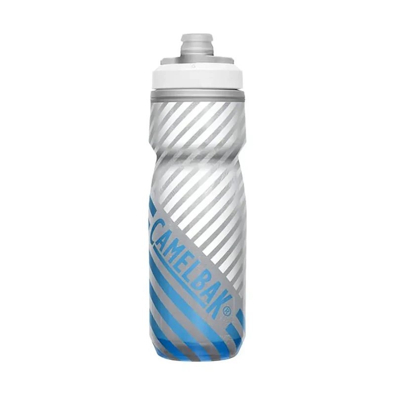 Camelbak Podium® Chill™ 21oz Insulated Bike Bottle – Grey/Blue Stripe | Outdoor Cycling Water Bottle