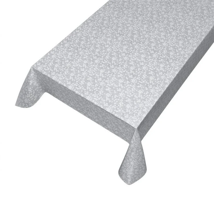 Tafelzeil Milflores bloemen grijs 140cm per meter