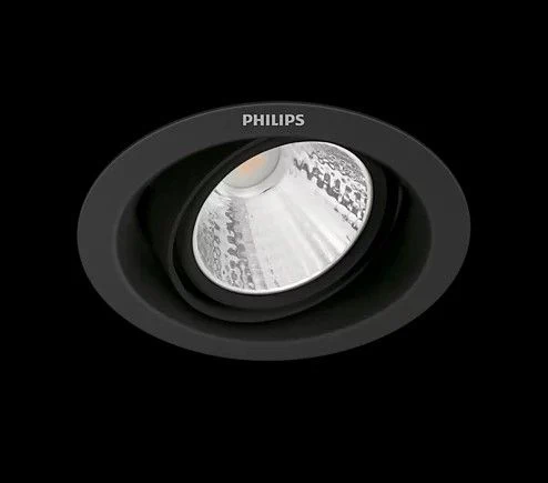 Philips LED inbouwspot Pomeron zwart ⌀9cm dimbaar set van 3