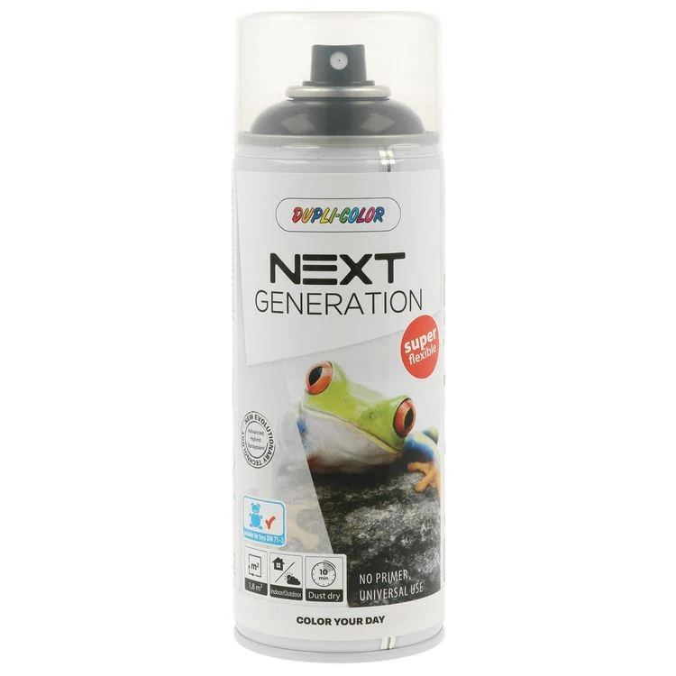 Dupli-Color Next spuitlak glans RAL9005 gitzwart 400ml
