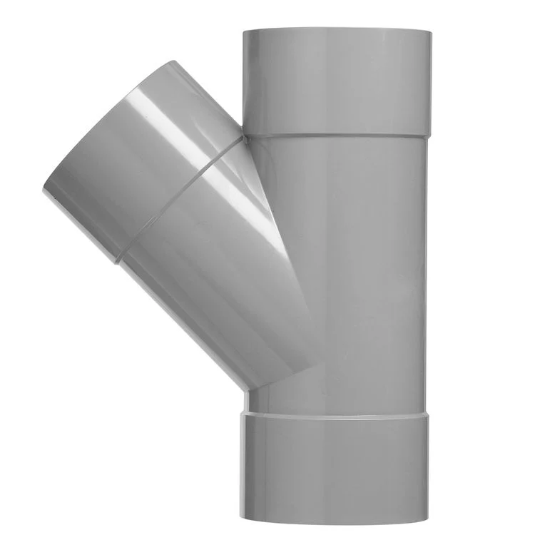 T-stuk 45º 3xlijmmof PVC 75x75mm