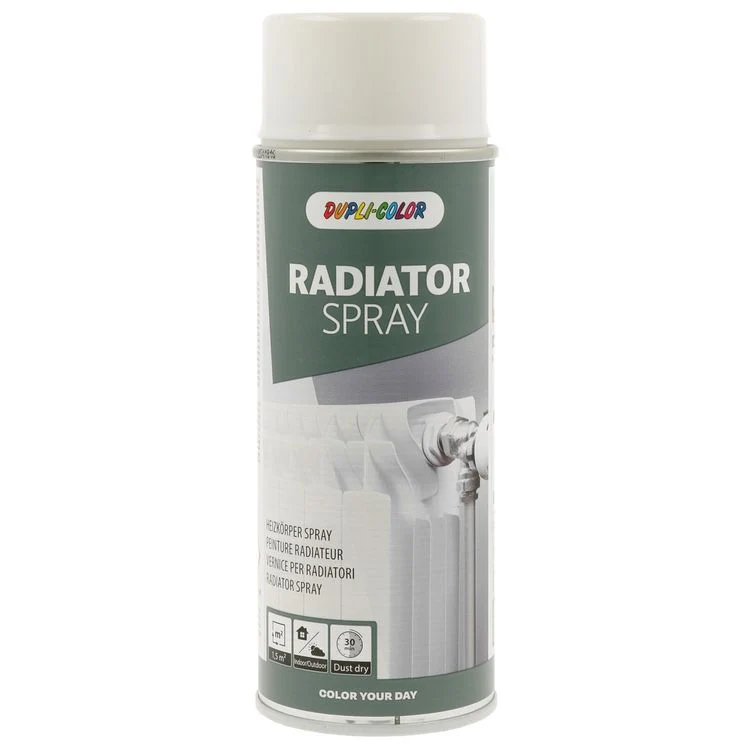 Dupli-Color radiator spuitlak zijdeglans zuiver wit 400ml