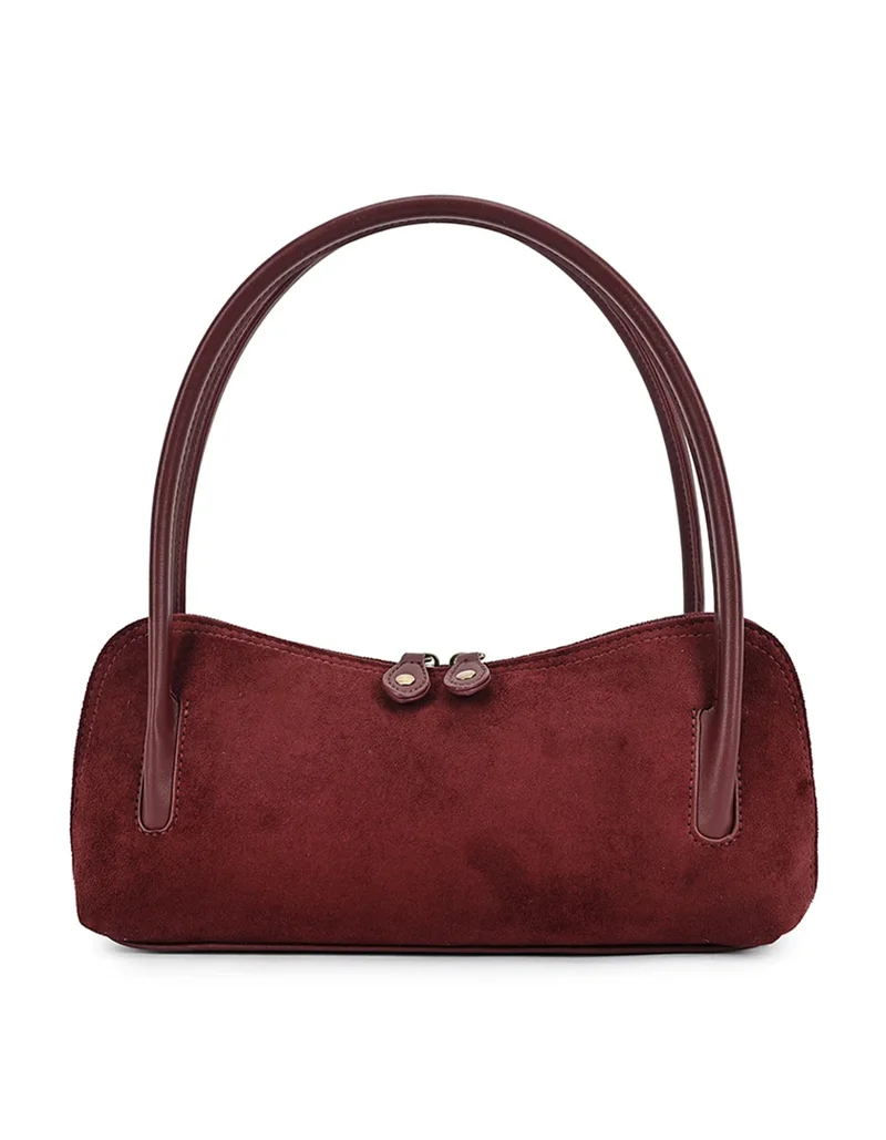 Bordeaux Suède Baguette Tas