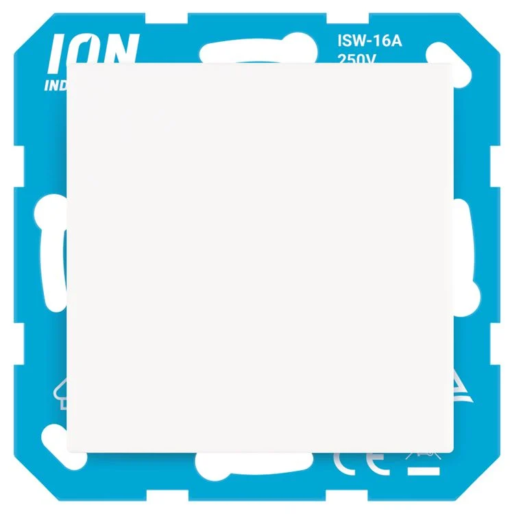 ION Industries inbouw stopcontactdoos met klep 1-voudig randaarde wit