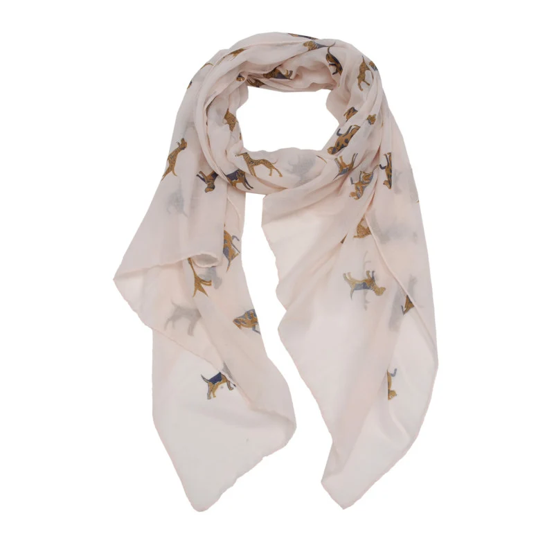 Off-White Dames Sjaal met Hondenprint