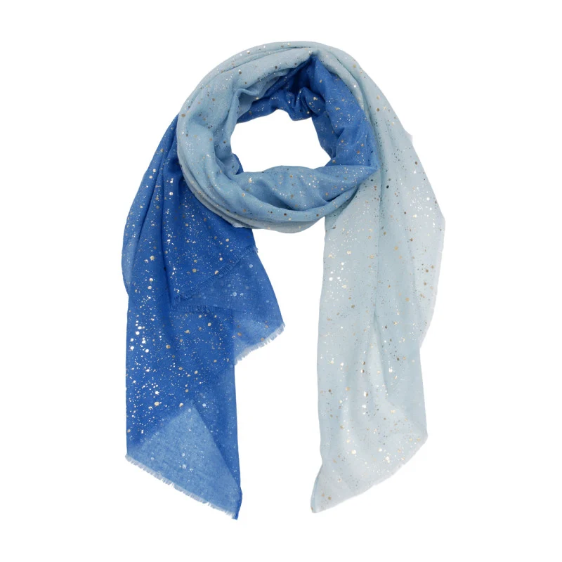 Blauwe Dames Sjaal met Goudaccent