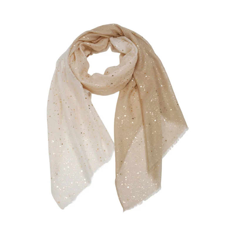 Beige Dames Sjaal met Goudaccent
