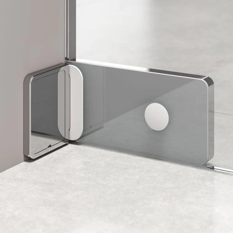 Sealskin Pure inloopdouche zilver hoogglans 7,2x118x200cm