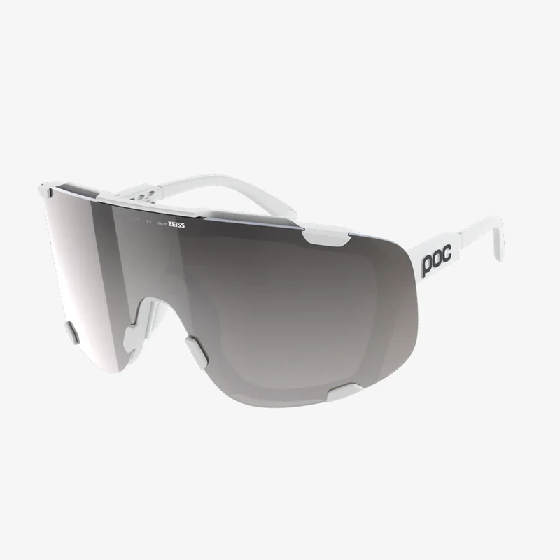 POC Devour Hydrogen White / Clarity Road Sunny Silver Mirror