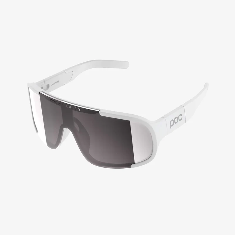 POC Aspire Hydrogen White / Clarity Road Sunny Silver Mirror