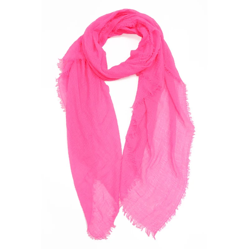 Neon Fuchsia Grote Dames Sjaal