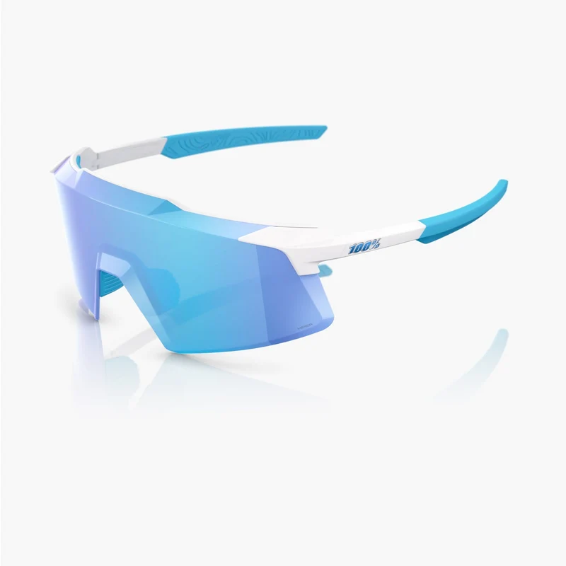 100% Aerocraft / Matte White HiPER Blue Multilayer Lens