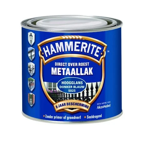 Hammerite metaallak hoogglans S060 zwart 250ml