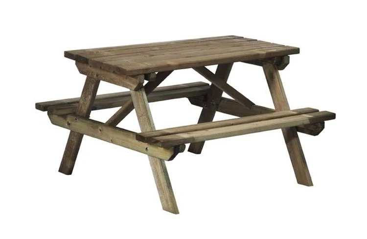 Kinderpicknicktafel Ieniemienie celfix naaldhout 90x90x55cm