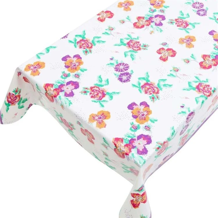 Tafelzeil Dolce vita bloemen wit 140cm per meter