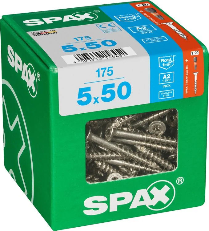 Spax A2 schroef T-star plus verzonken kop 5x50mm 175st
