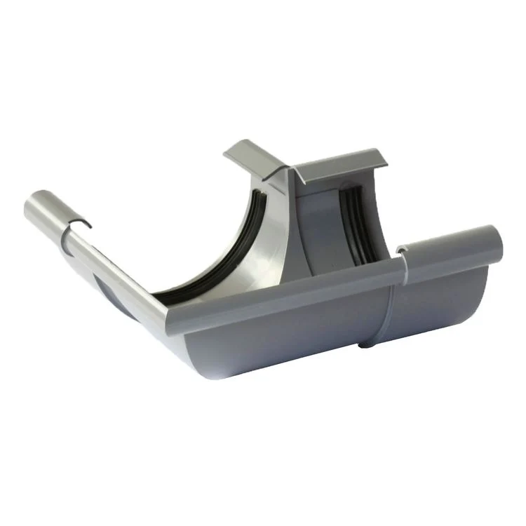 Martens kraalgoot buitenhoek 90° PVC 125mm grijs