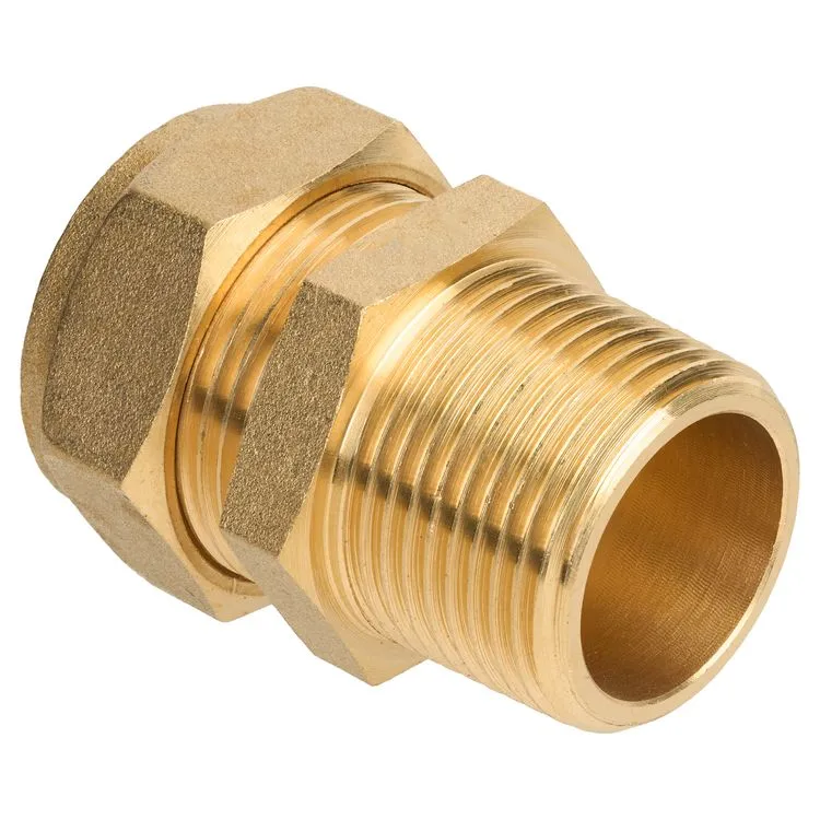Sanivesk knelkoppeling recht overgang metaal 22mmx3/4"M