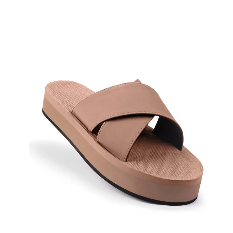 Indosole Essentials Cross Women Rust Sandals – Eco-Friendly & Stylish Footwear