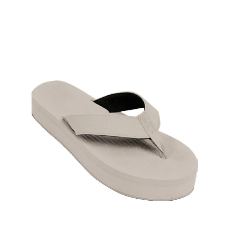 Indosole Women’s Platform Flip Flops – Sea Salt| Eco-Friendly Essentials Footwear