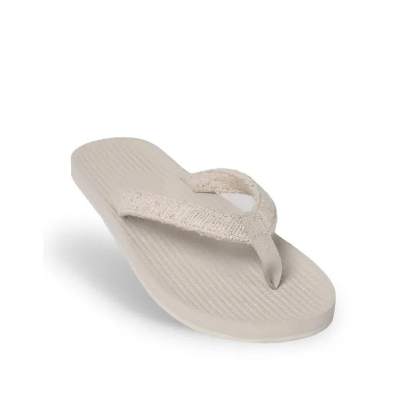 Indosole Women’s Flip Flops – Recycled Fabric by Pable | Sea Salt / Natural Sea Salt