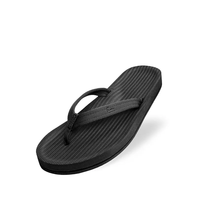 Indosole Easy Living Women’s Flip Flops – Black | Comfortable Eco-Friendly Sandals