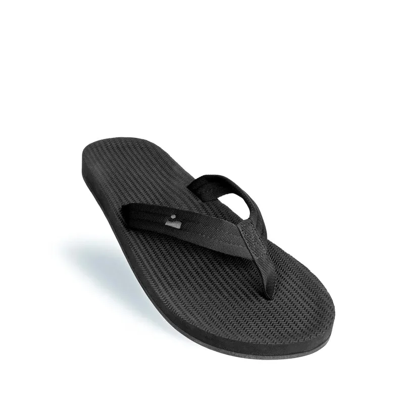 Indosole Easy Living Men’s Black Flip Flops – Eco-Friendly Comfortable Sandals