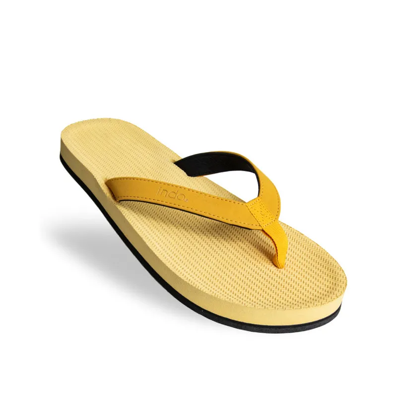 Indosole Women’s Essentials Flip Flops – Honey/Mustard | Eco-Friendly Recycled Tire Sandals