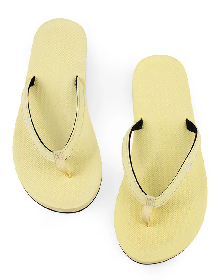 Indosole Essentials Flip Flops Women Yellow – Eco-Friendly Recycled Tire Sandals for Women