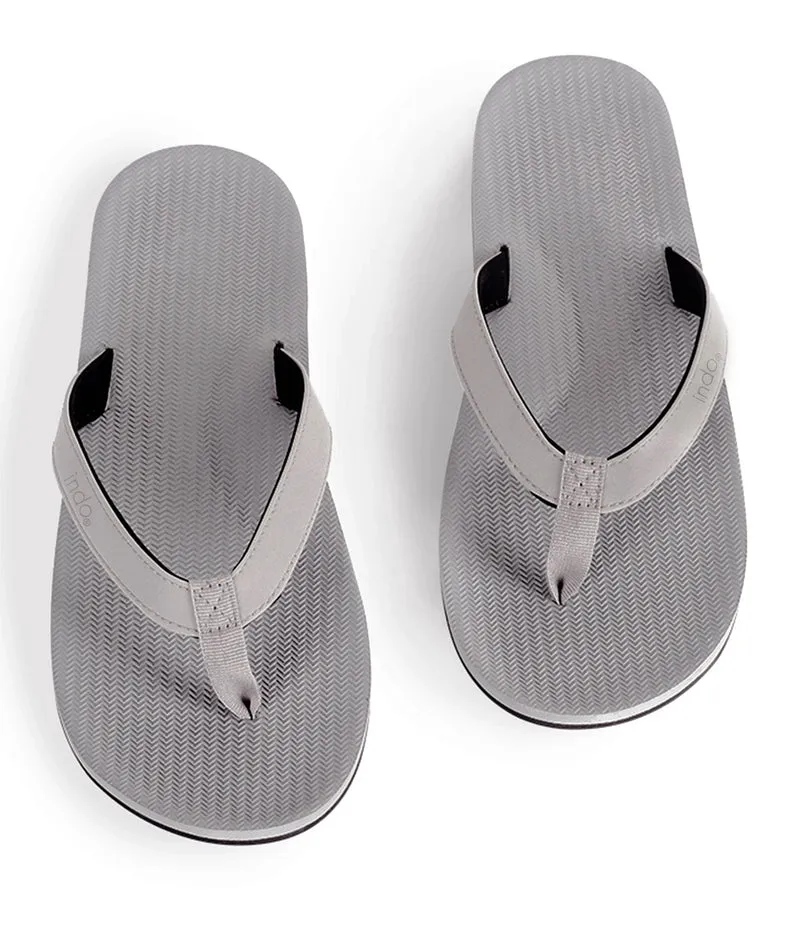 Indosole Essentials Men’s Granite Flip Flops – Eco-Friendly Comfortable Sandals