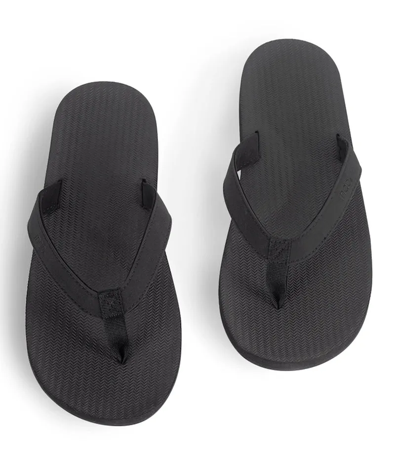 Indosole Essentials Men’s Black Flip Flops – Eco-Friendly Comfortable Sandals