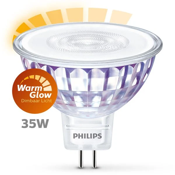 Philips LED spotlamp dimbaar GU5.3 5W helder 5,1x4,5cm