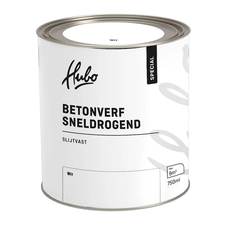 Hubo betonverf zijdeglans wit 750ml