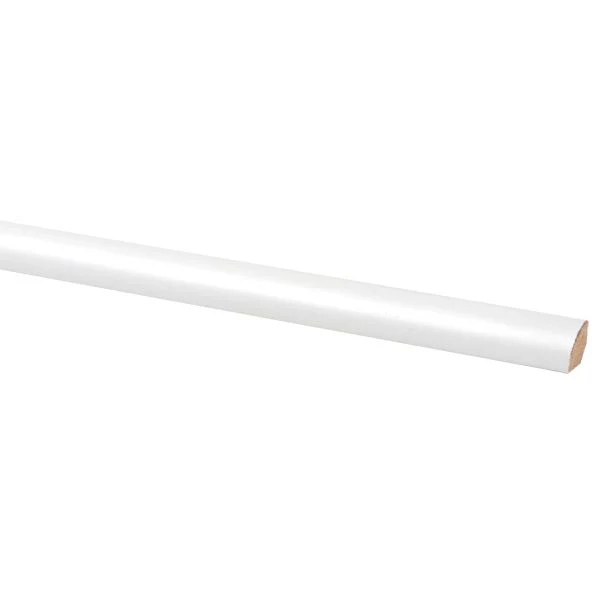 Zelfklevende kwartronde lat MDF wit 1,3x1,3 2,6m