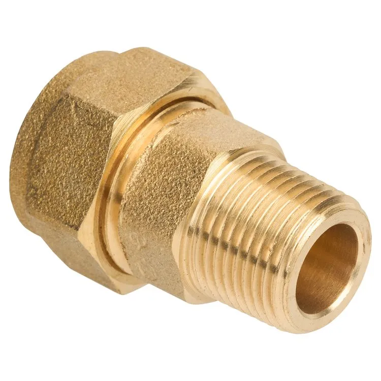 Sanivesk knelkoppeling recht overgang metaal 15mmx3/8"M