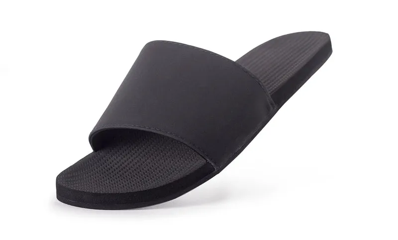 Indosole Essentials Women’s Black Slides – Comfortable Eco-Friendly Sandals