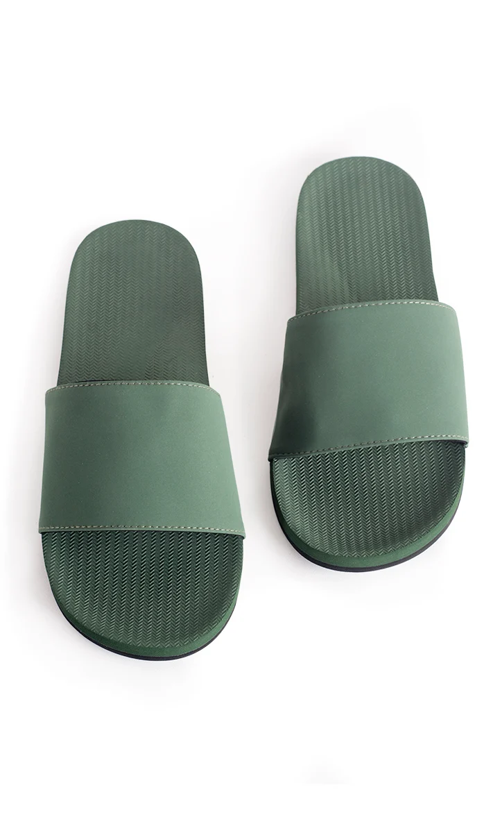 Indosole Essentials Men’s Leaf Slides – Comfortable Eco-Friendly Sandals