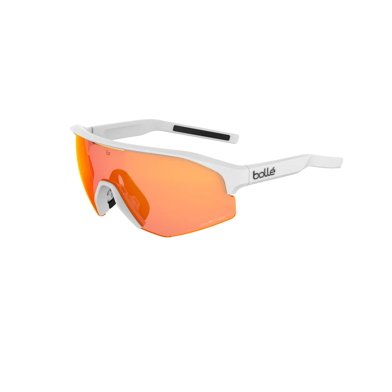 Bollé Lightshifter White Matte Sunglasses with Phantom Brown Red Lens