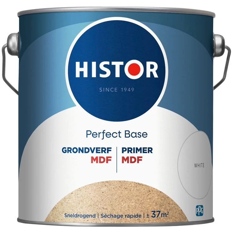 Histor Perfect Base grondverf MDF mat wit 2,5L