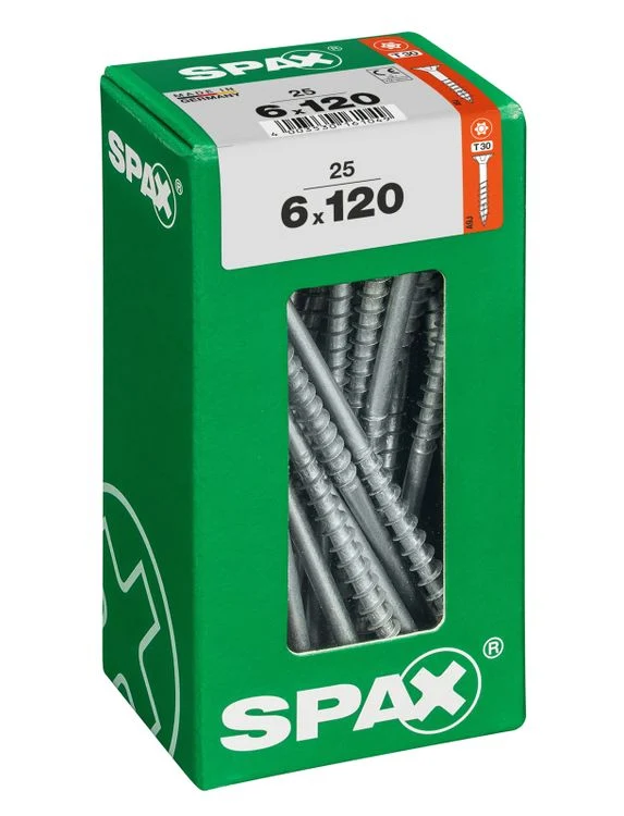 Spax schroef T-star plus verzonken kop 6x120mm 25st