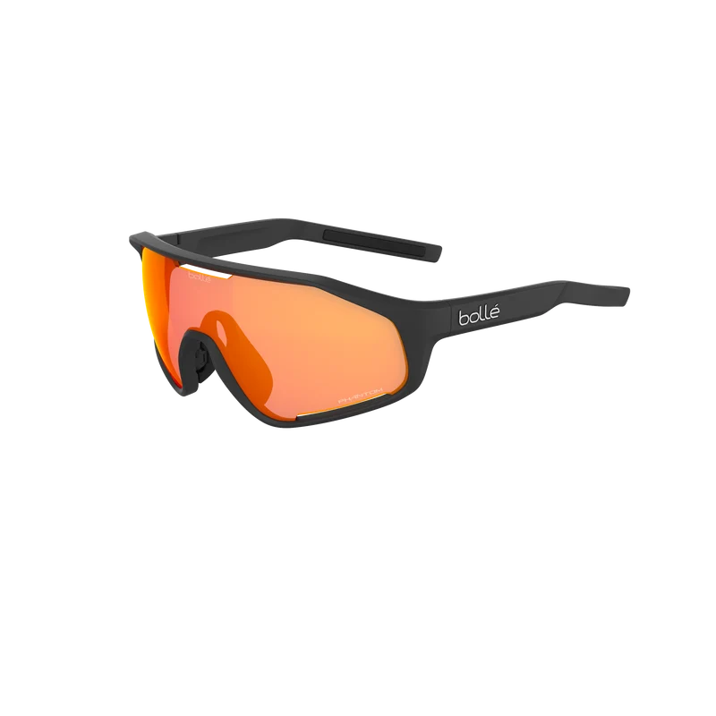 Bollé Shifter Black Matte Sunglasses with Phantom Brown Red Photochromic Lens